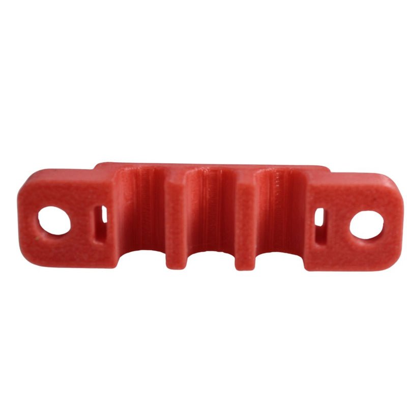 8 Gauge Cable Management Wire Comb Triple Slot Can Use w/ Cable Tie Red/Black