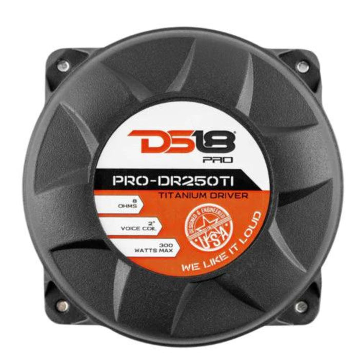 DS18 Car Audio 2" VC Titanium Compression Driver 300 Watt 8 Ohm PRO-DR250TI