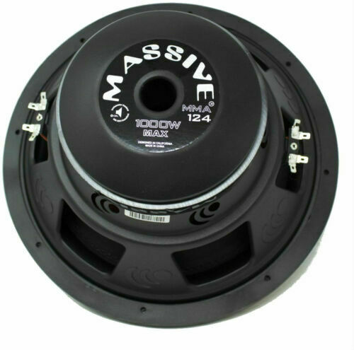 Massive Audio 12" 1000 Watt Subwoofer Dual 4 Ohm Voice Coil MMA124