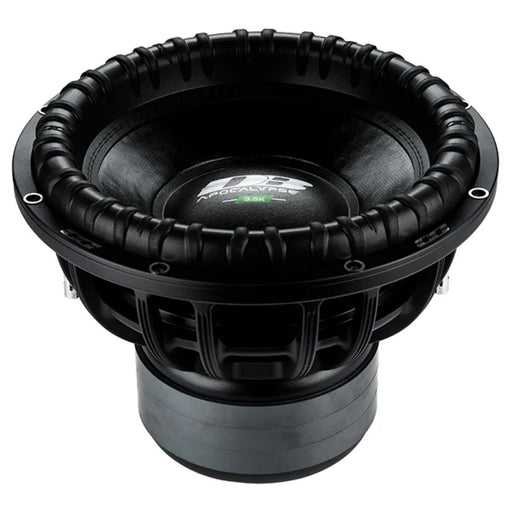 Deaf Bonce Apocalypse DB-3.5K 15" D1 subwoofer with 3500W RMS, Dual 1 Ohm voice coils, 25mm Xmax, and extreme SPL performance. Top side view