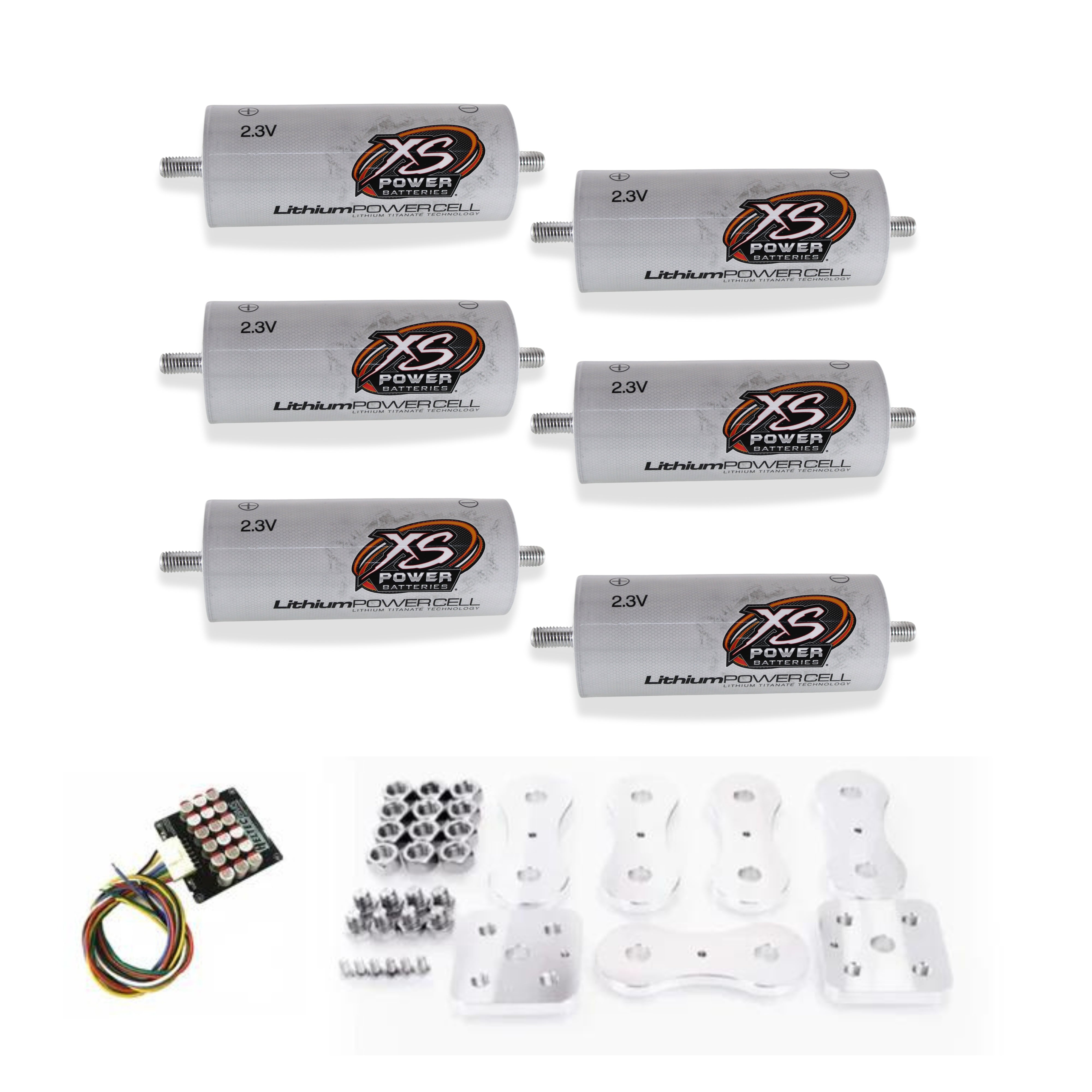 XS Power 6 Pack Kit 45 AH Lithium Cell Bank 2.3v Lithium Titanate