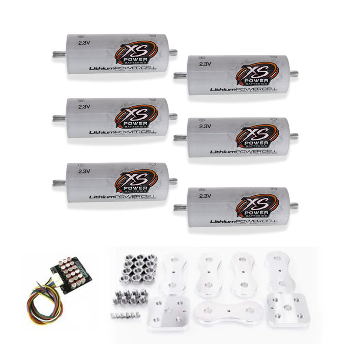 XS Power 6-Pack Kit 40AH Lithium Cell Bank 2.3v Lith Titanate Oxide (LTO)