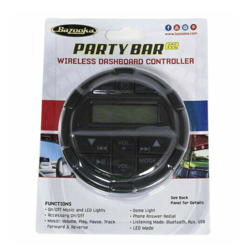 Bazooka G2 Wireless Dash Controller for Off-Road BT Party Bar Sound Systems