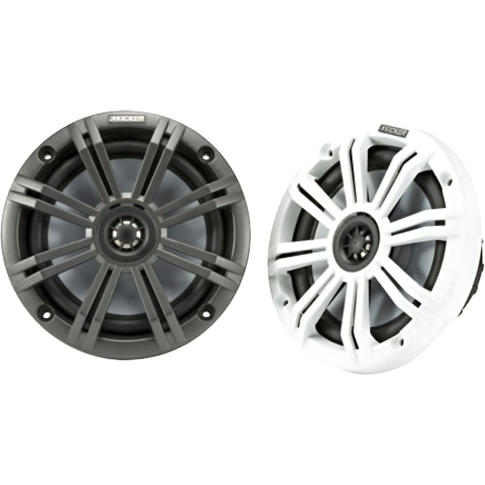 Kicker KM Series 6.5" 65W RMS 4-Ohm LED Marine Coaxial Speakers / 45KM654L