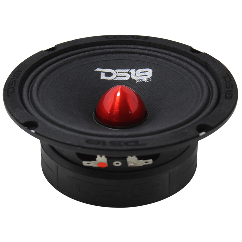 DS18 Car Audio 6.5" Mid Range Loud Speaker 480 Watt 4 Ohm Red Bullet PRO-GM6.4B