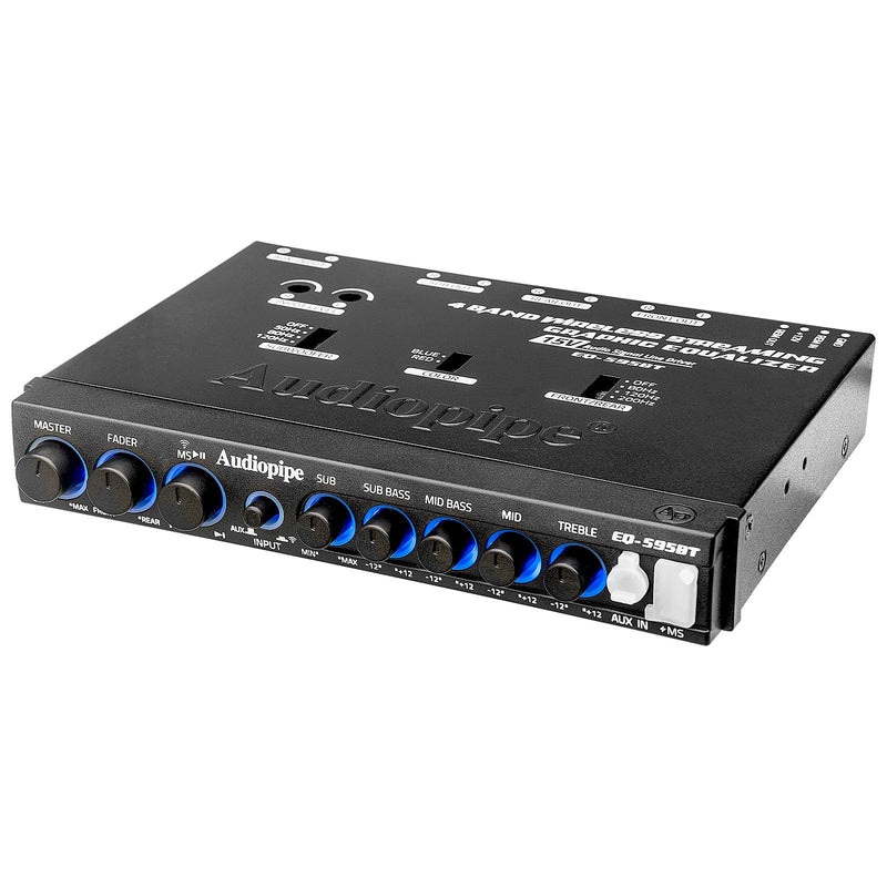 4-Band 15V 1/2 Din Wireless Streaming Line Driver Graphic Bluetooth Equalizer