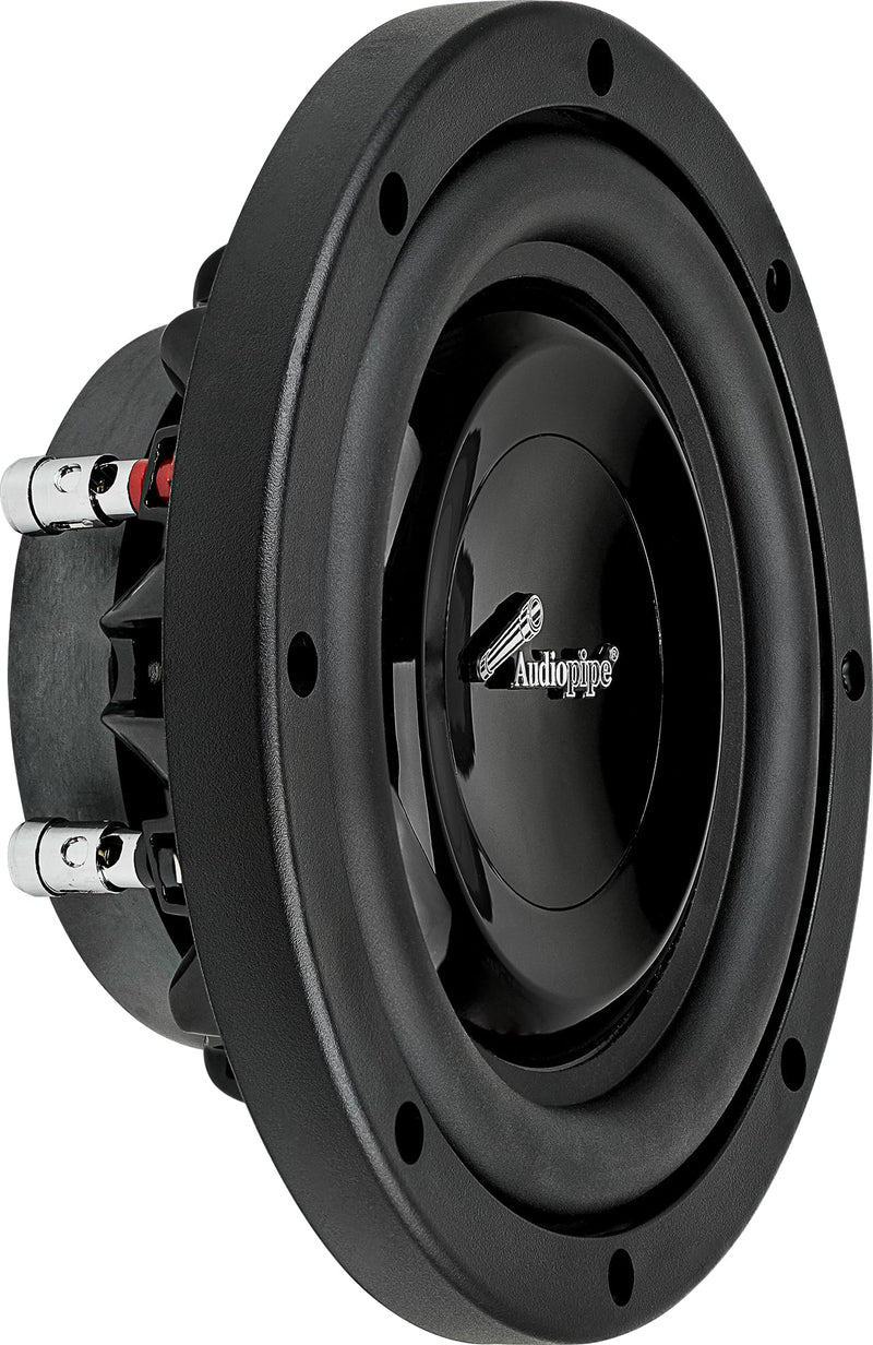 Audiopipe 8" 300W Max Dual Voice Coil 4-Ohm Ultra Shallow Mount Subwoofer