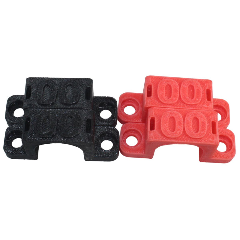 00 Gauge Cable Management Wire Comb Single Slot Can Use w/ Cable Tie Red/Black