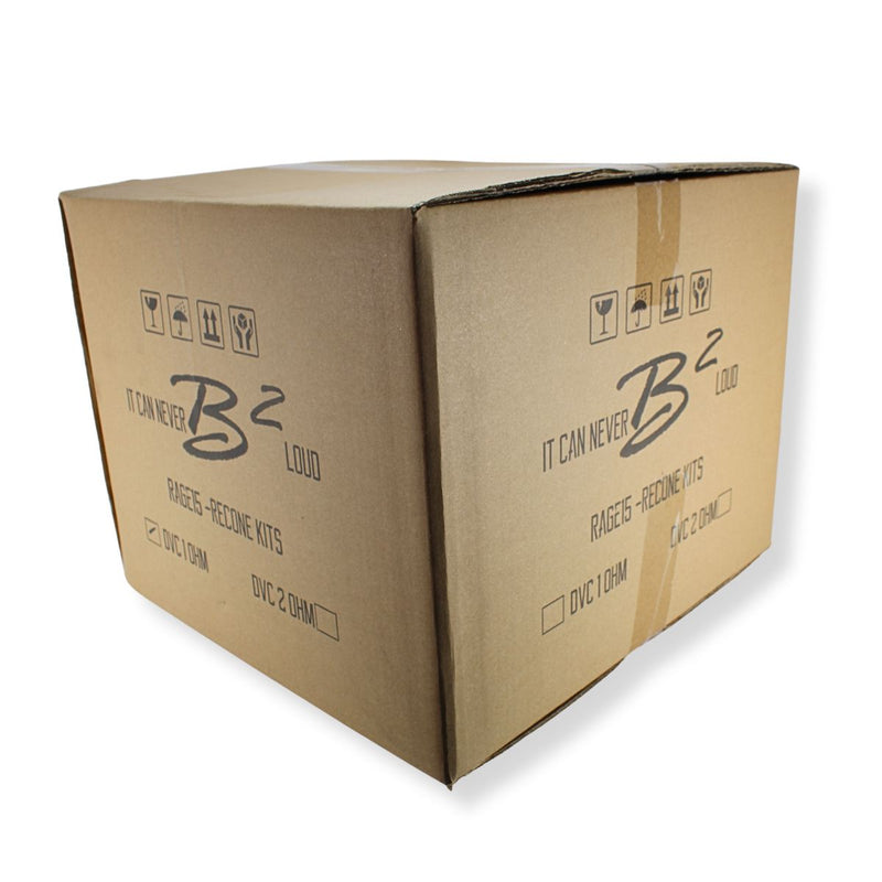 B2 Audio RageXL 15" Re-cone Kit Drop  2-Ohm 3" Coil Carbon Fiber