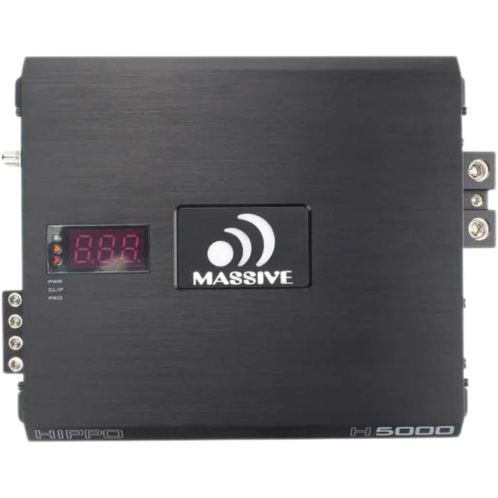 5000W RMS 1-Ohm Monoblock Amplifier Massive Audio HIPPO Series MA-H5000