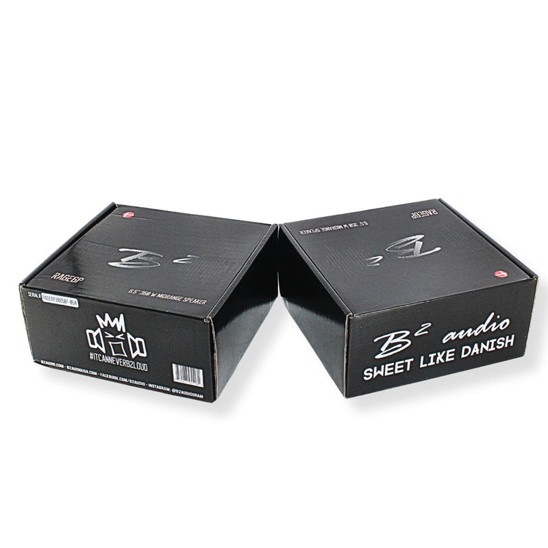 B2 Audio RAGE Series 6.5" 4-Ohm 175W RMS Mid-Range Speaker Pair  B2-RAGE6P-V2