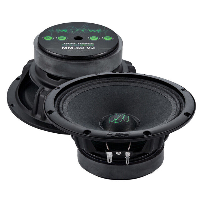 Pair of Deaf Bonce 6.5 Midrange Speakers 180W 4 Ohm w/ 1" Bullet Tweeters 160W