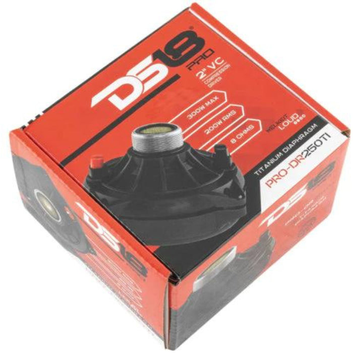 DS18 Car Audio 2" VC Titanium Compression Driver 300 Watt 8 Ohm PRO-DR250TI