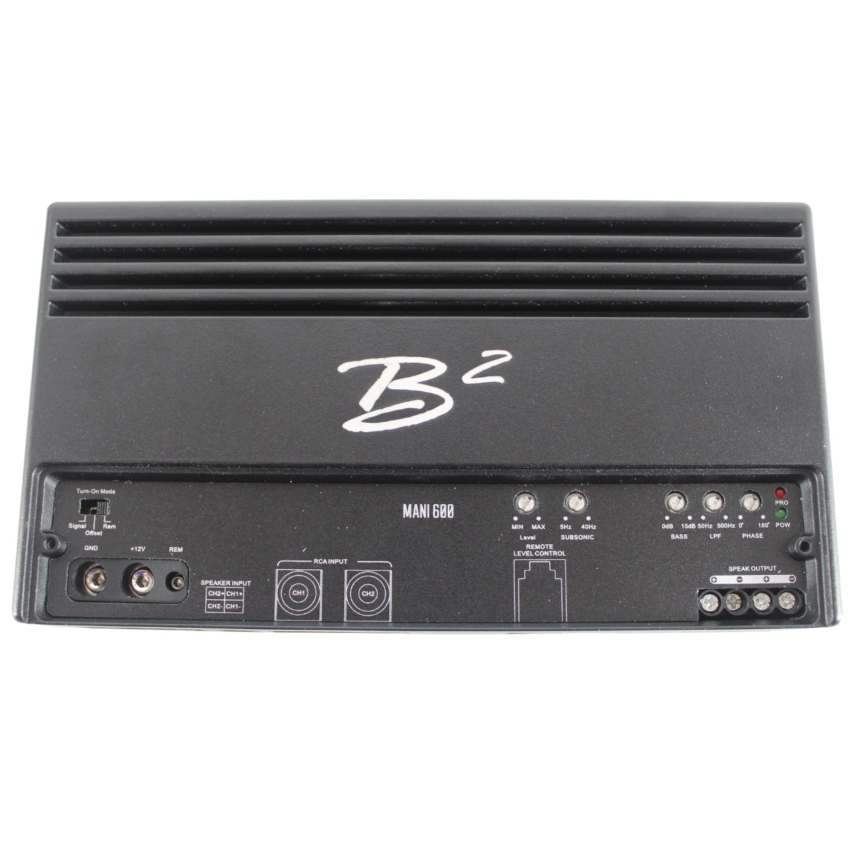 B2 Audio MANI 600 Watt 1-Ohm Car Audio Class-D Compact Mono Bass