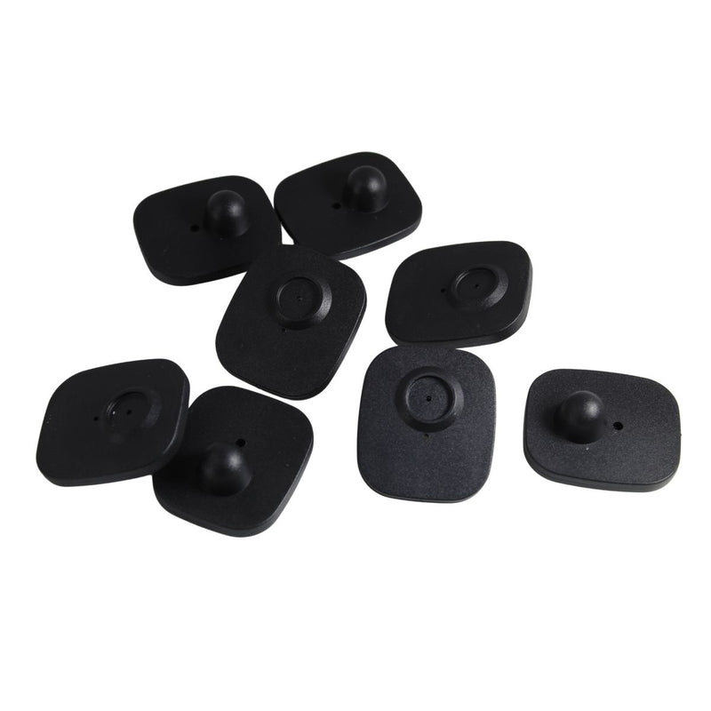 50pcs RF 8.2MHz Mini Square EAS Security Hard Tags with Pins – Black