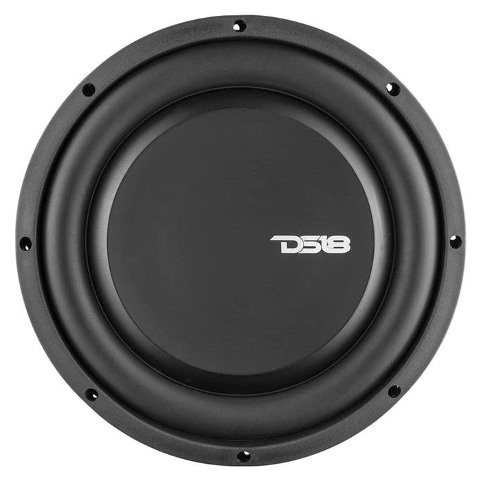 DS18 Black 10" Shallow Mount 1000W Peak 2 Ohm DVC Subwoofer PSW10.2D