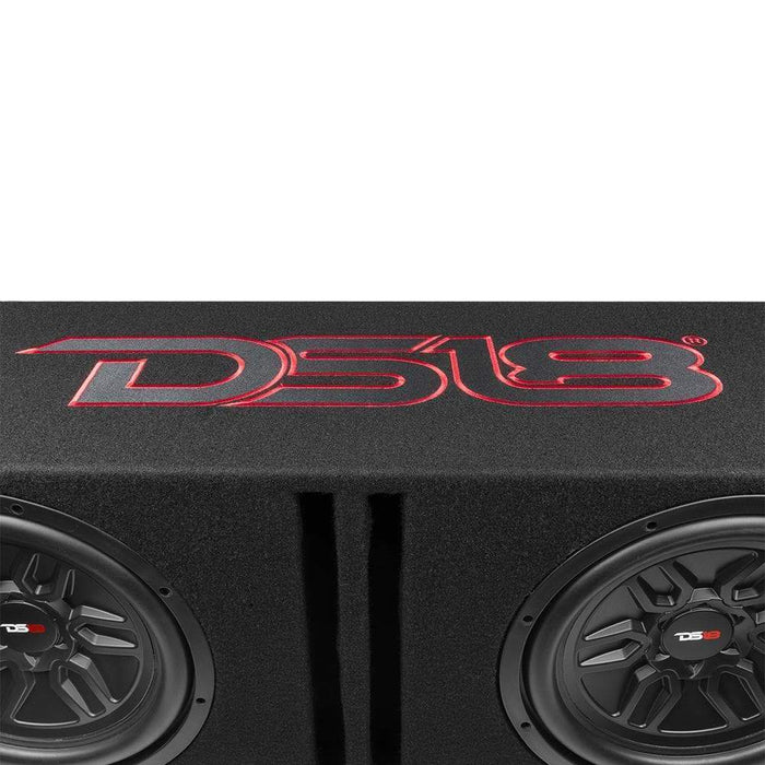 DS18 LSE-212A 12" 1000W 4 Ohm Dual Loaded Ported Enclosure w/ Amplifier/Amp kit