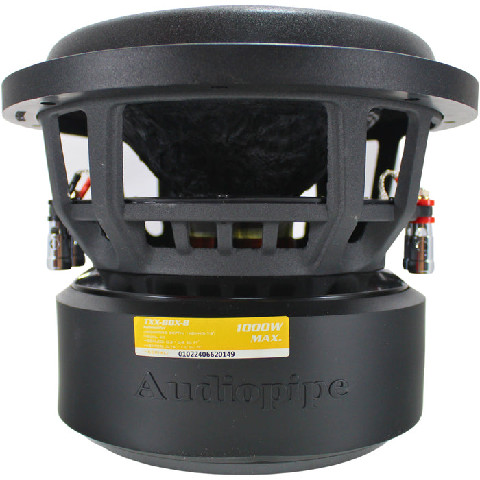 8" 500W RMS 4-Ohm DVC Competition Subwoofer Audiopipe TXX-BDX Series TXX-BDX-8