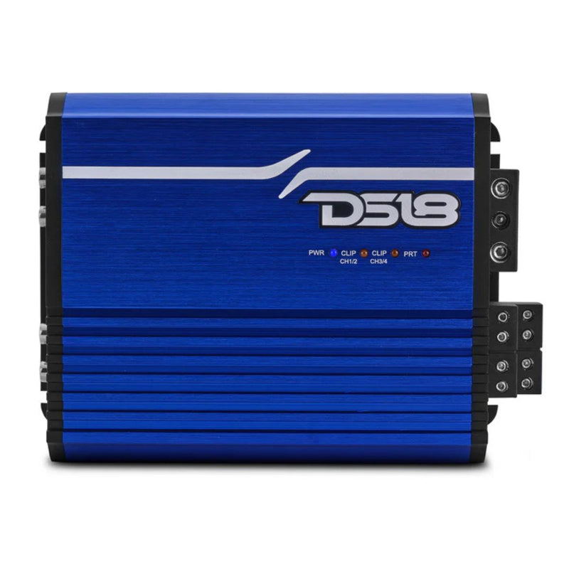 DS18 FRP1200W RMS Compact 4-Channel Full-Range Class-D Amplifier FRP-1.2K4 Blue