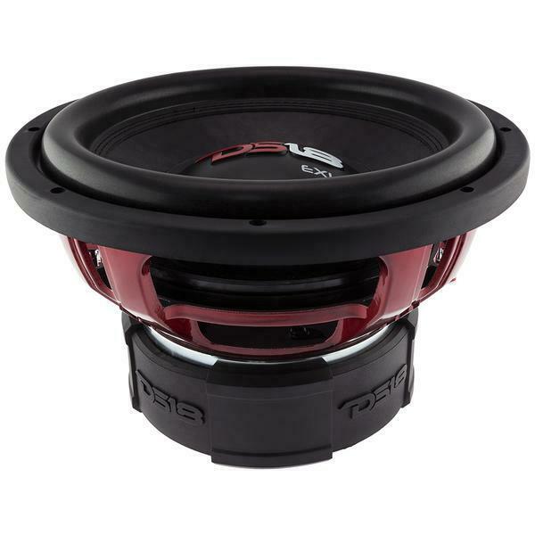 12" 1250 Watt RMS Dual Voice Coil 2-Ohm Red Frame Subwoofer EXL-12.2D DS18