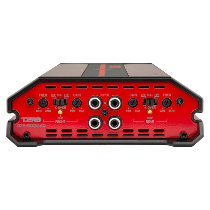 DS18 4x X8.4BM 8" Midrange 2200W 4 Ohm Speakers w/ Red 3000W 4 Channel Amplifier