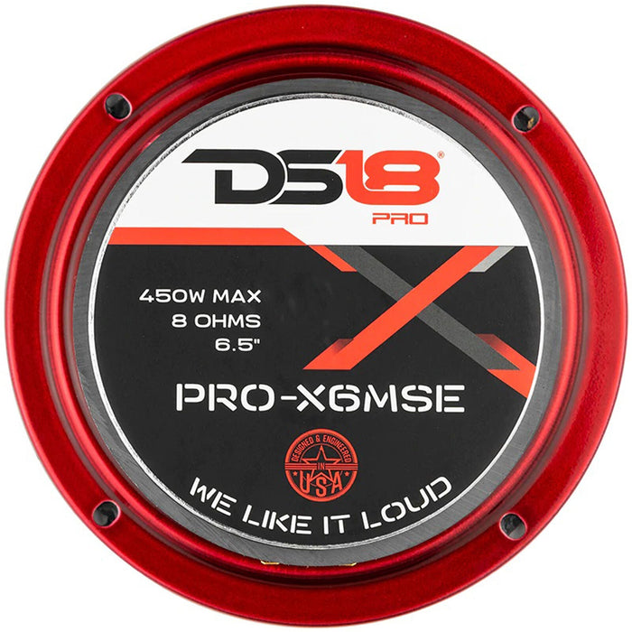 DS18 Car Audio 6.5" Midrange Loudspeaker Sealed Back 450 Watts 8 Ohm PRO-X6MSE