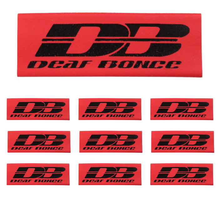 4 Gauge 3:1 Heat Shrink with Deaf Bonce Logo 10 Pack Red