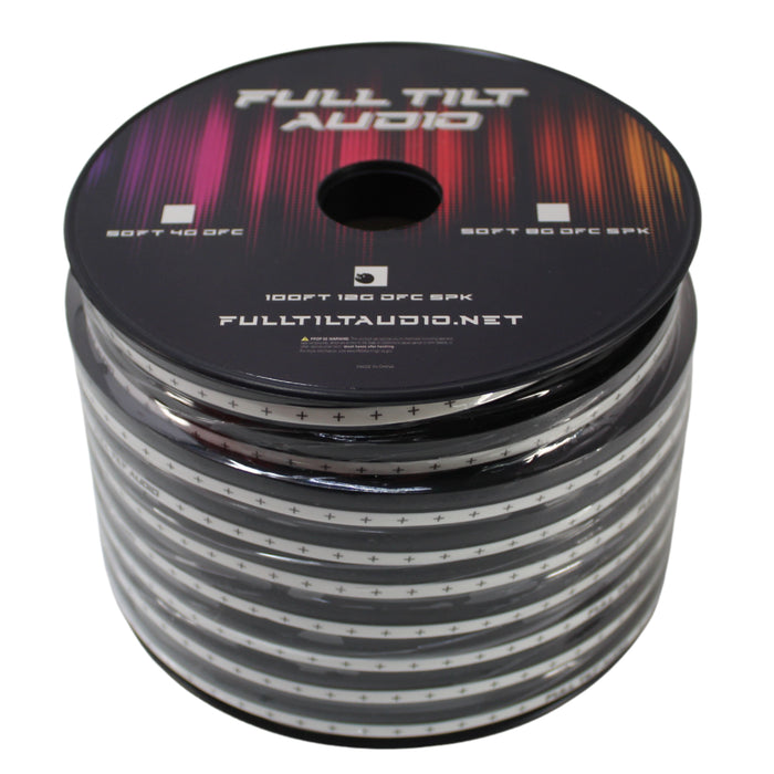 Full Tilt Audio 12GA White/Black 100' OFC Oxygen Free Copper Speaker Wire Lot