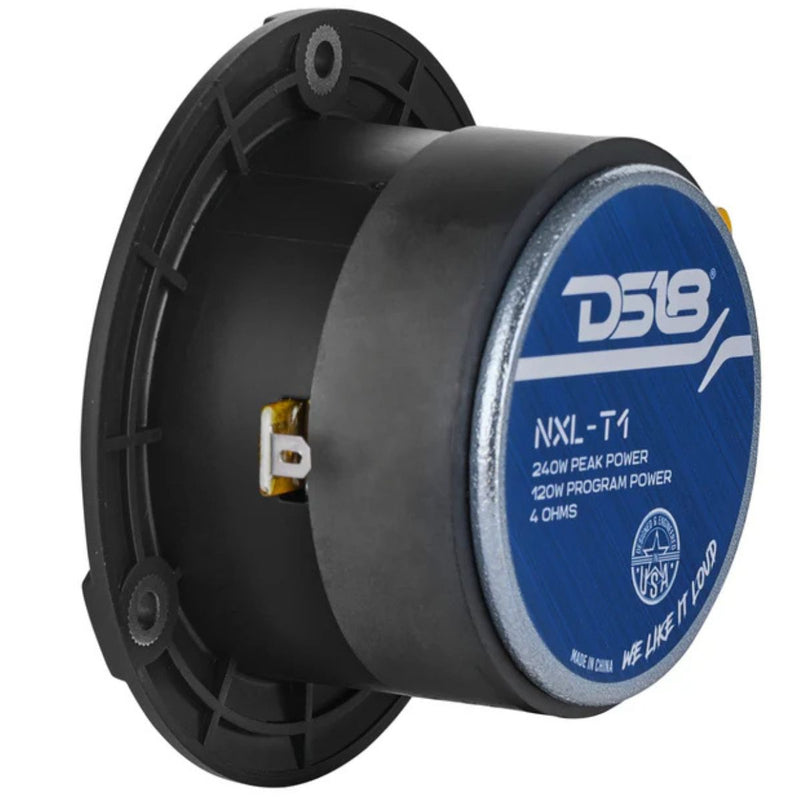 3.8” 120W RMS 4 Ohm Marine Super Bullet Tweeter Pair w/ 1” Voice Coil NXL-T1-BK