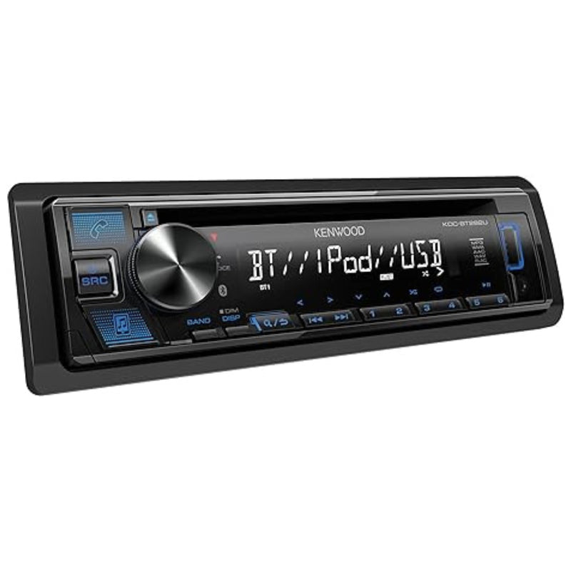 Single DIN Bluetooth Receiver w/ USB MP3 FLAC AM/FM CD Compatibility