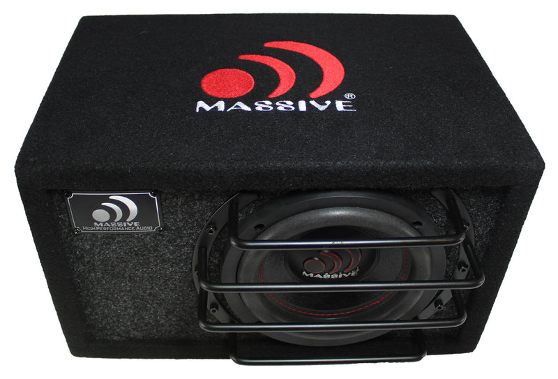 Massive Audio BG6 6.5" 500 Watt Dual 2 Ohm Loaded Subwoofer Ported Enclosure