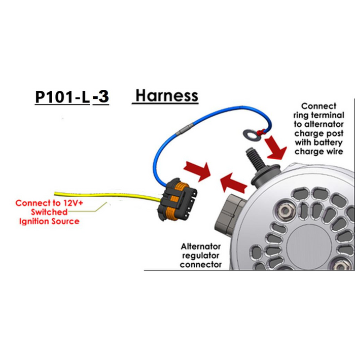 Mechman GM Alternator Voltage Boost Harness 1.5V Increase for Lithium Batteries