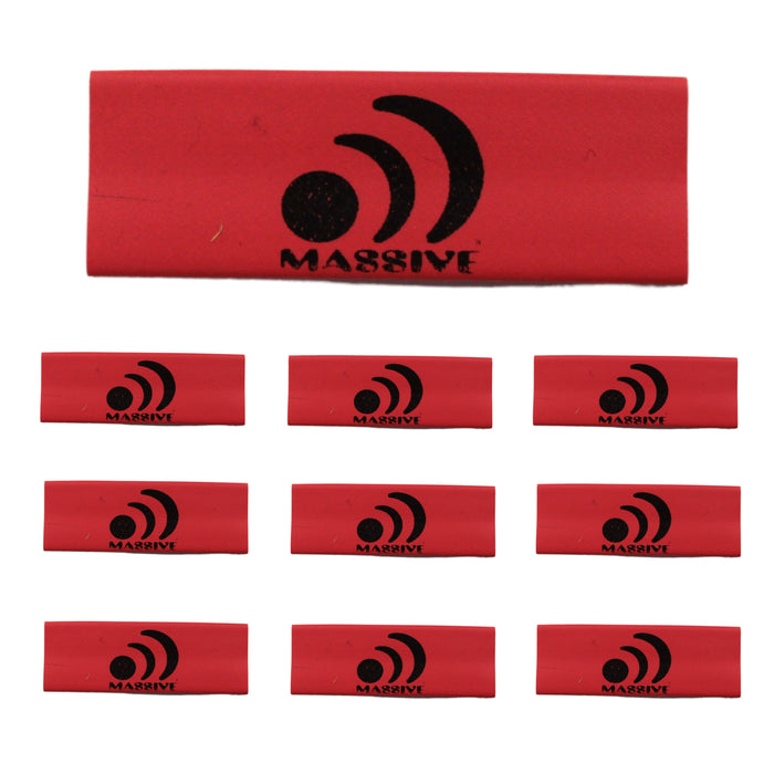 4 Gauge 3:1 Heat Shrink with MASSIVE AUDIO Logo 10 Pack Red