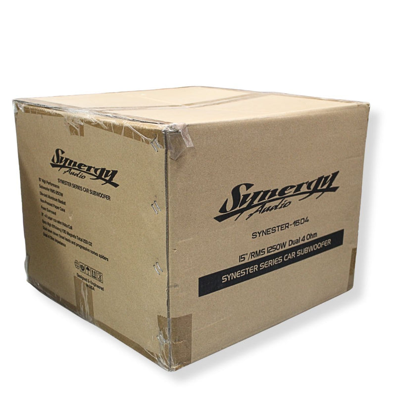 Synergy Audio SYN Series 15" 1250W RMS Dual 4 Ohm Car Subwoofer SYN-15D4