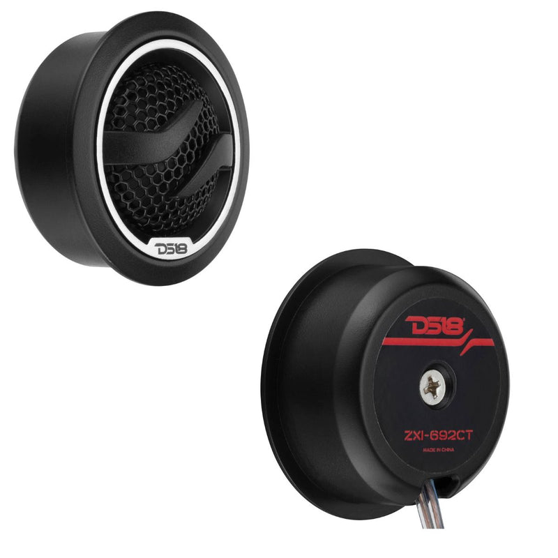 DS18 ZXI 6x9” 120W RMS 4-Ohm 2-Way Component Speaker Pair with Glass Fiber Cone