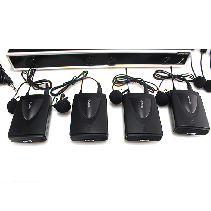 Debra Professional Wireless Microphone Kit 4ch Headset Lavalier D-440 OPEN BOX