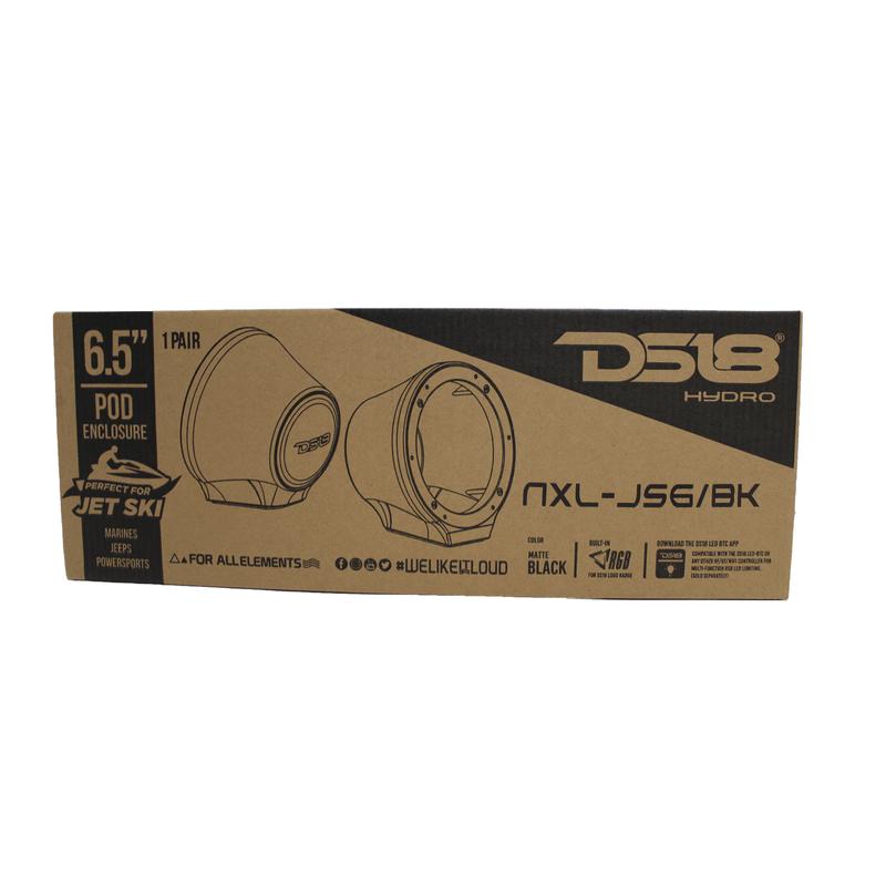 DS 18 6" Jet Ski, Marine, Jeep & UTV/ATV Pod Enclosure (NO SPEAKER) NXL-JS6-BK