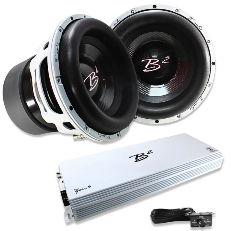 B2 Audio ZERO6 6000W Mono Amplifier + 12" 3500W RMS 1Ohm Subwoofers B2-Z6-COMBO1