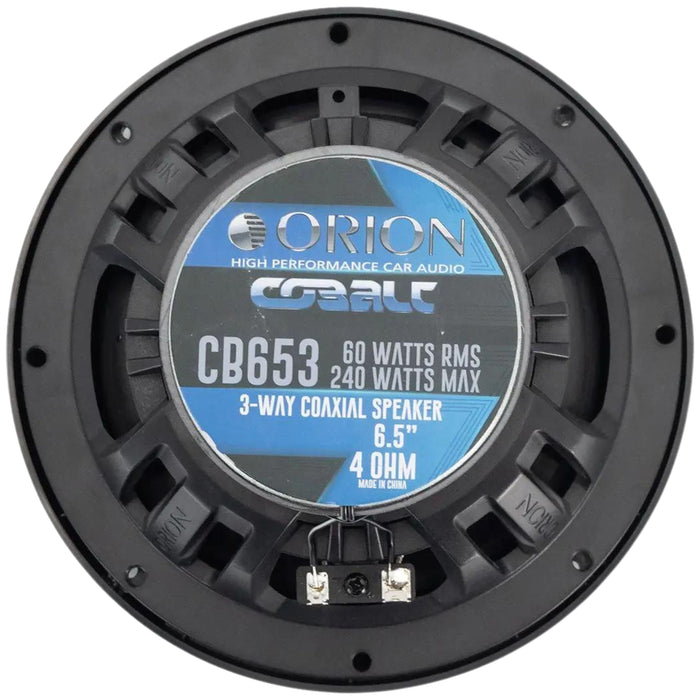 6.5" 60W RMS | 240W Peak 4-Ohm 3-Way Coaxial Speakers ORION COBALT Series/ CB653