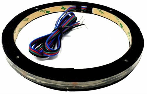 2x Universal RGB Speaker Light Rings 8" LED Bluetooth Remote Control DS18