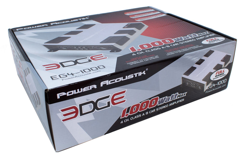 Power Acoustik 1000W 4 Ch Amplifier Class AB Full Range Bridgeable EG4-1000