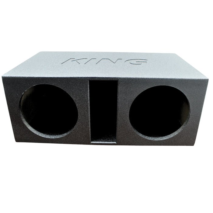 King Boxes 12" Dual Vented X-Large Sprayed Universal Subwoofer Box AK-12DVXL