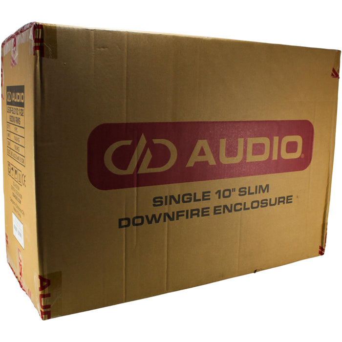 DD Audio SL600 Series 10" 600W RMS S1-Ohm Slim Down Firing Enclosure