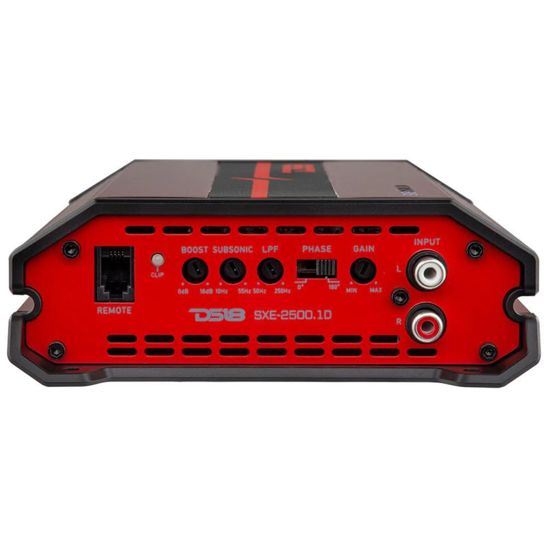 DS18 SXE-2500.1D/BK/RD CAR AUDIO 2500W MAX MONOBLOCK SUBWOOFER CLASS-D AMPLIFIER