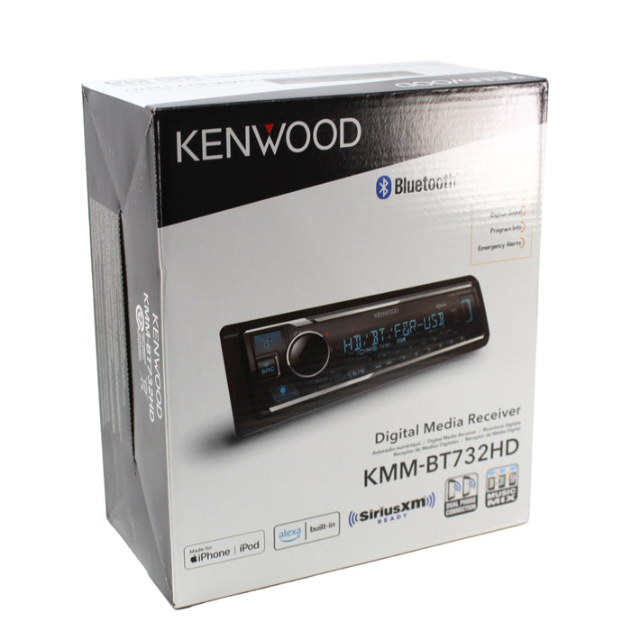 Kenwood Bluetooth Car Stereo with USB Port, AM/FM Radio, MP3 Player KMM-BT732HD