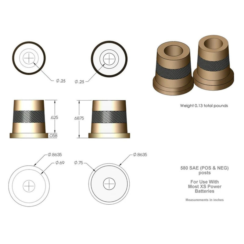B2 Audio 44Ah 5000W LiFePO4 Battery 12V w SAE Top Posts & 4 Lug Style Terminals