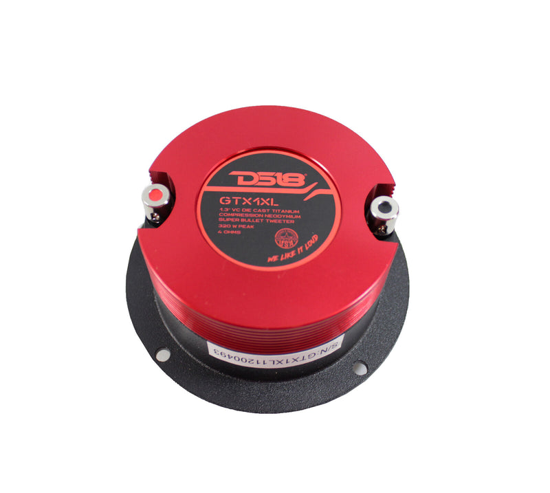 DS18 XL 1.3" VC 320W 4 Ohm Aluminum Super Bullet Tweeter Neodymium GTX1XL