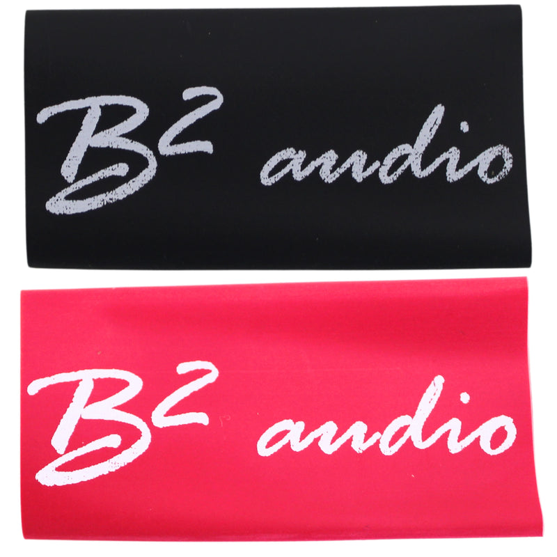 B2 Audio Heat Shrink 20 Pack of 0 Gauge Red & Black with B2 Audio Logo