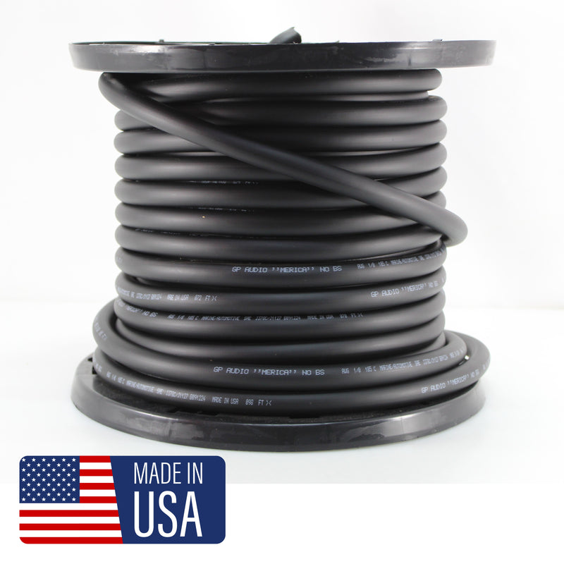 GP Car Audio 0 AWG 100% OFC Power/Ground Wire Black Lot Cut By The Foot