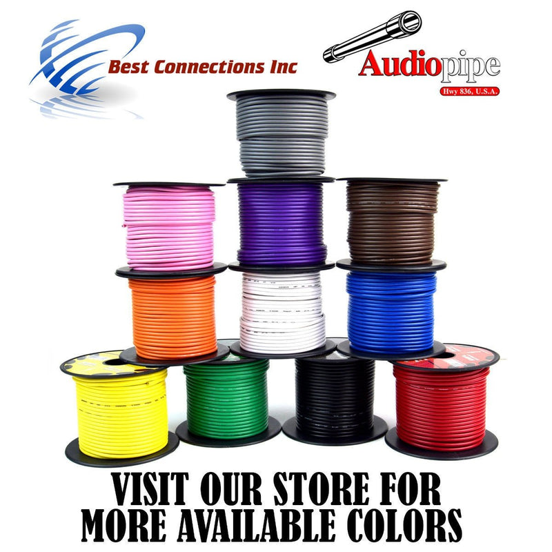 16 GA 100 FT Roll Blue Stranded Spool of CCA Primary Power Ground Wire Cable